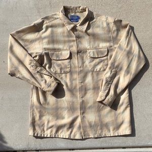 Pendleton Plaid Board Shirt Virgin Wool Pockets